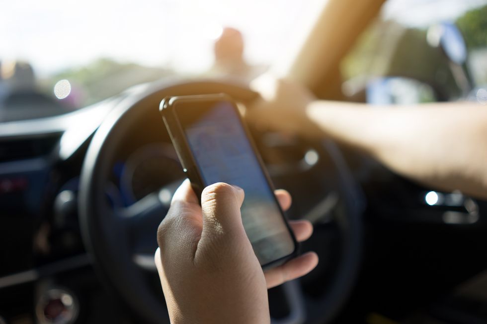 Phone in car