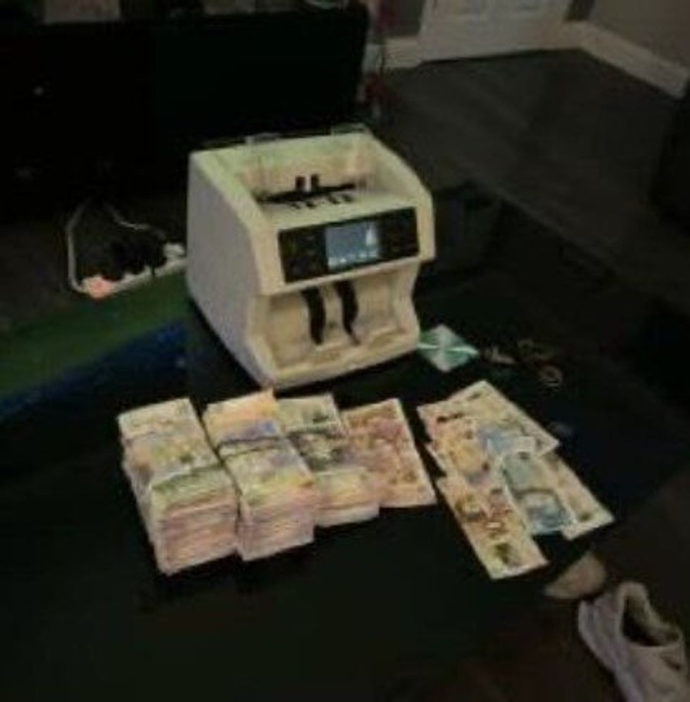 Piles of cash