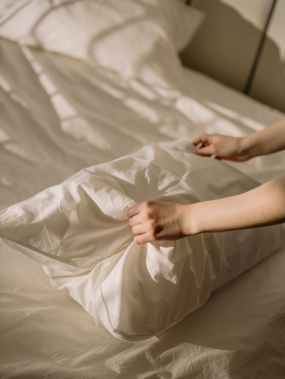 Pillow on bed