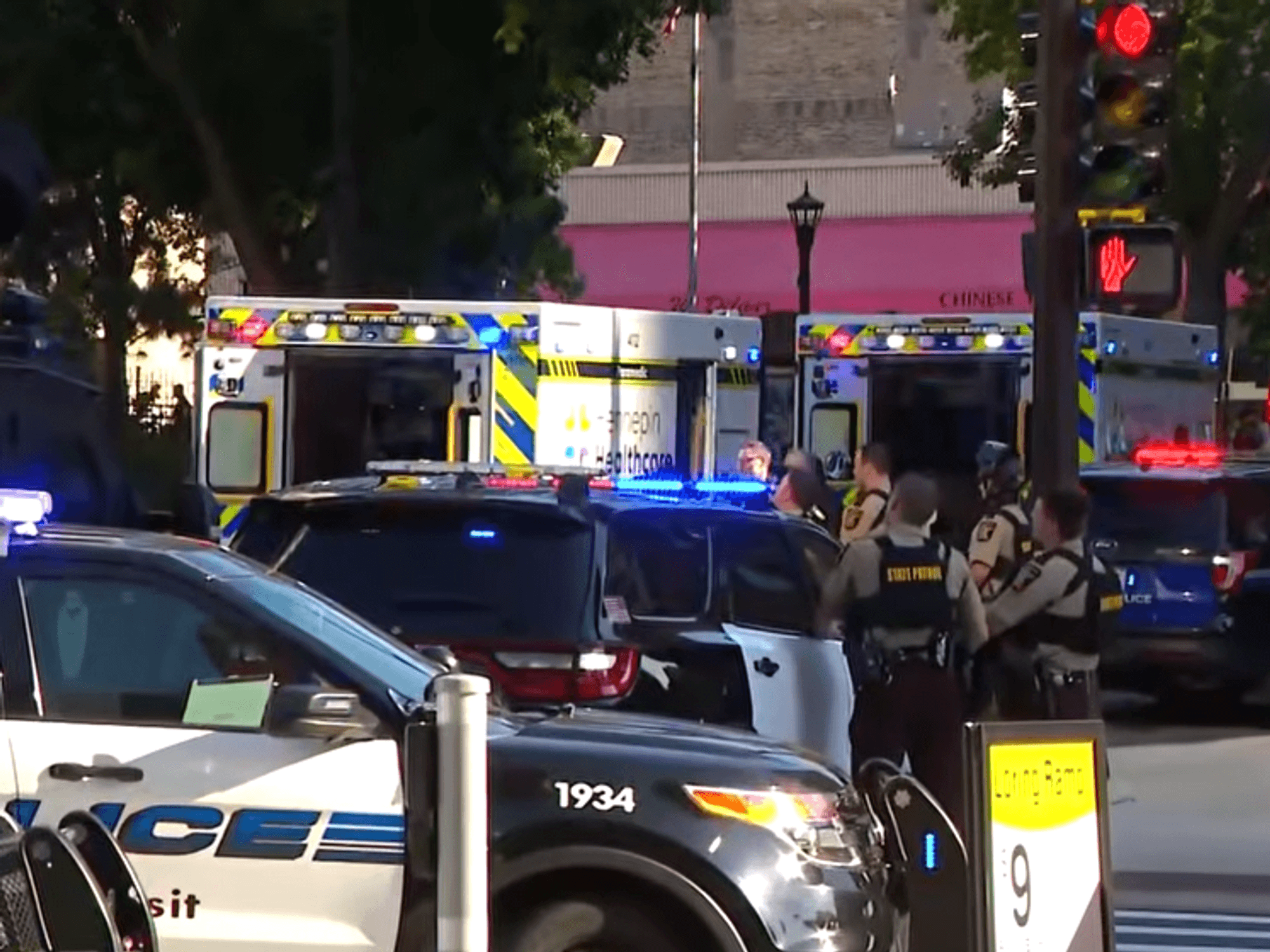 Police at the scene of Minneapolis shooting