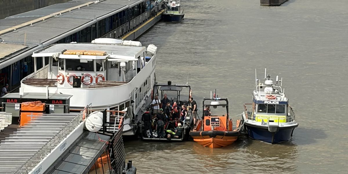 Police boat carrying armed officers crashes on Thames as emergency services rush to scene