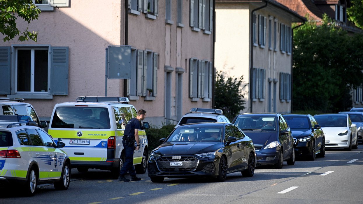 Police officer at site of shooting