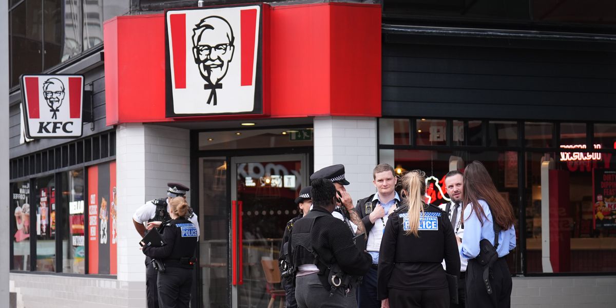 Schoolboy, 14, charged over London KFC 'machete fight' that left four with stab wounds