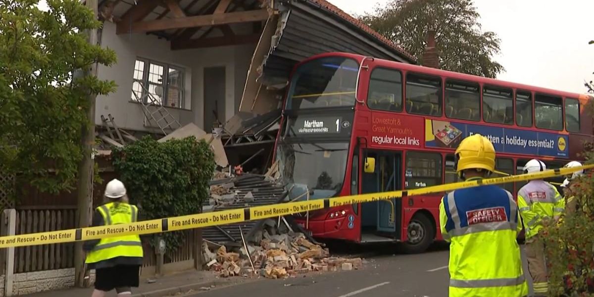 Double-decker bus smashes into village house as neighbours describe crash horror
