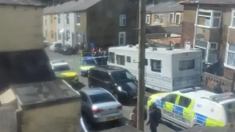 Police scene in Brierfield