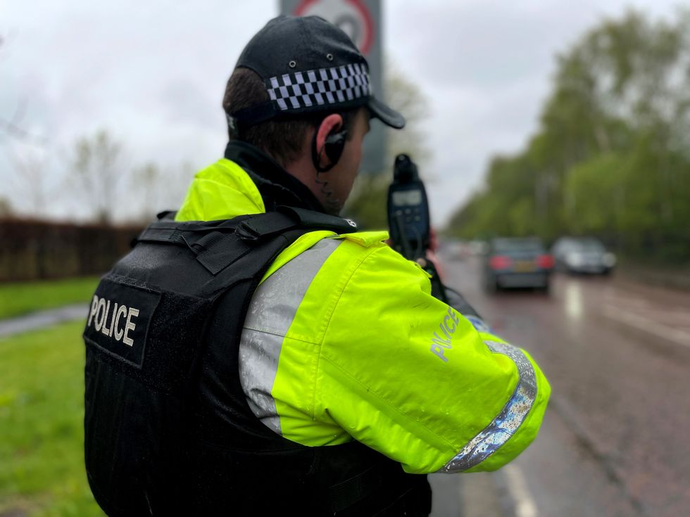 Police testing speeds on UK roads