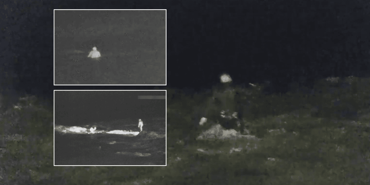 WATCH: Sex offender wades into sea to evade arrest as heroic police officers risk treacherous currents in pursuit