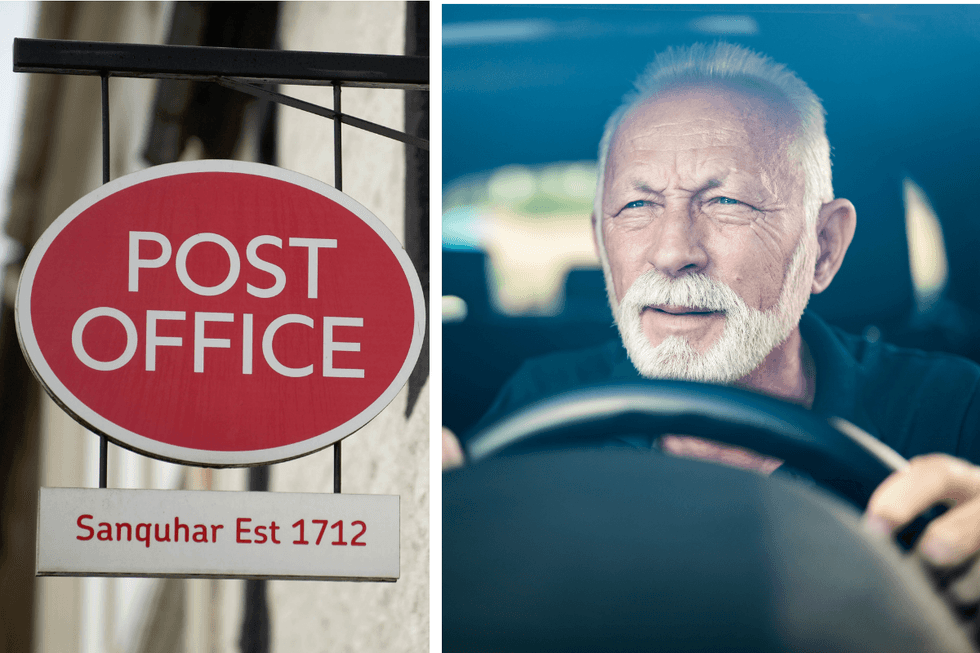 Post Office and an elderly driver