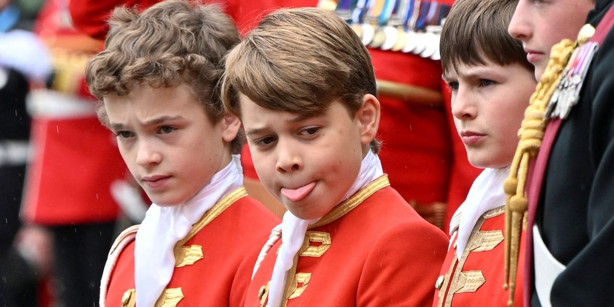 Prince George pokes tongue out as he plays major role in King Charles’ Coronation