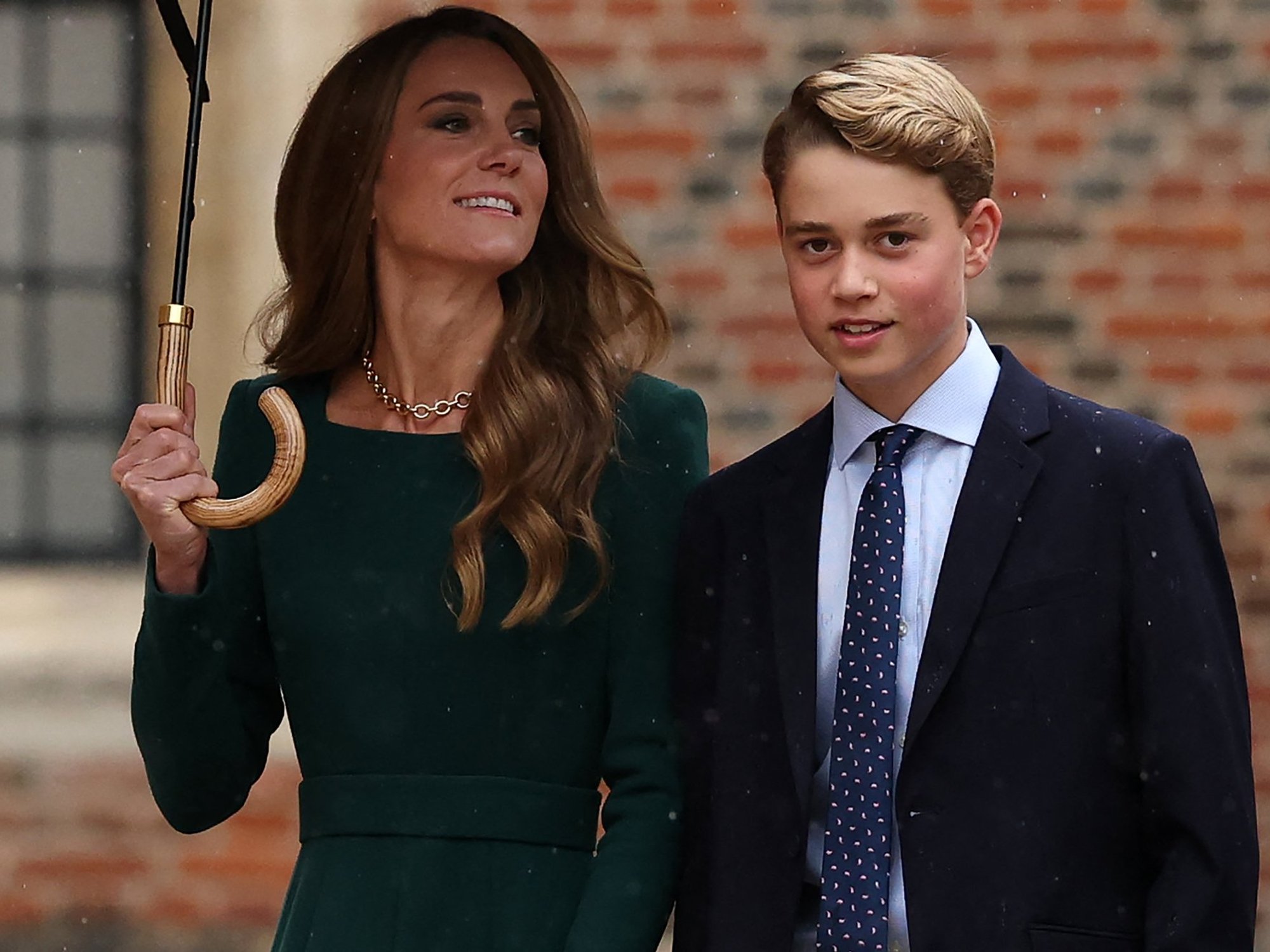 Prince George, Princess of Wales and Prince William