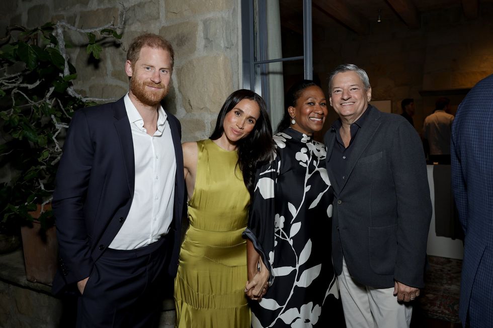 Prince Harry, Duke of Sussex, Meghan, Duchess of Sussex, Nicole Avant, and Ted Sarandos