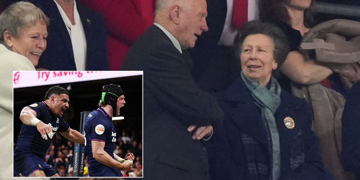 Princess Anne celebrates late winner as Scotland come from behind to beat Wales in Six Nations