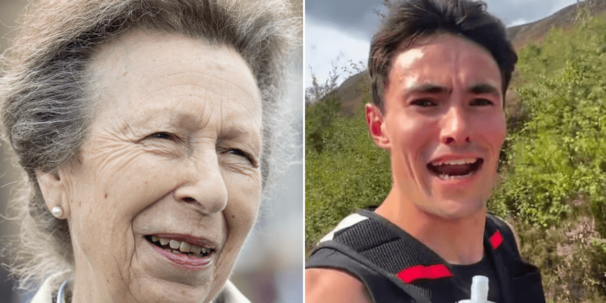 Princess Anne offers advice to Scottish influencer during his run