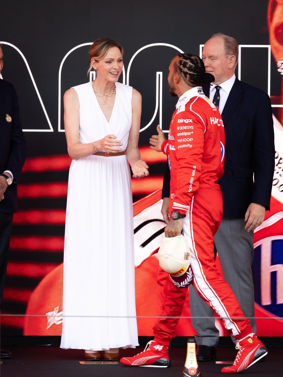 Princess Charlene and Lewis Hamilton