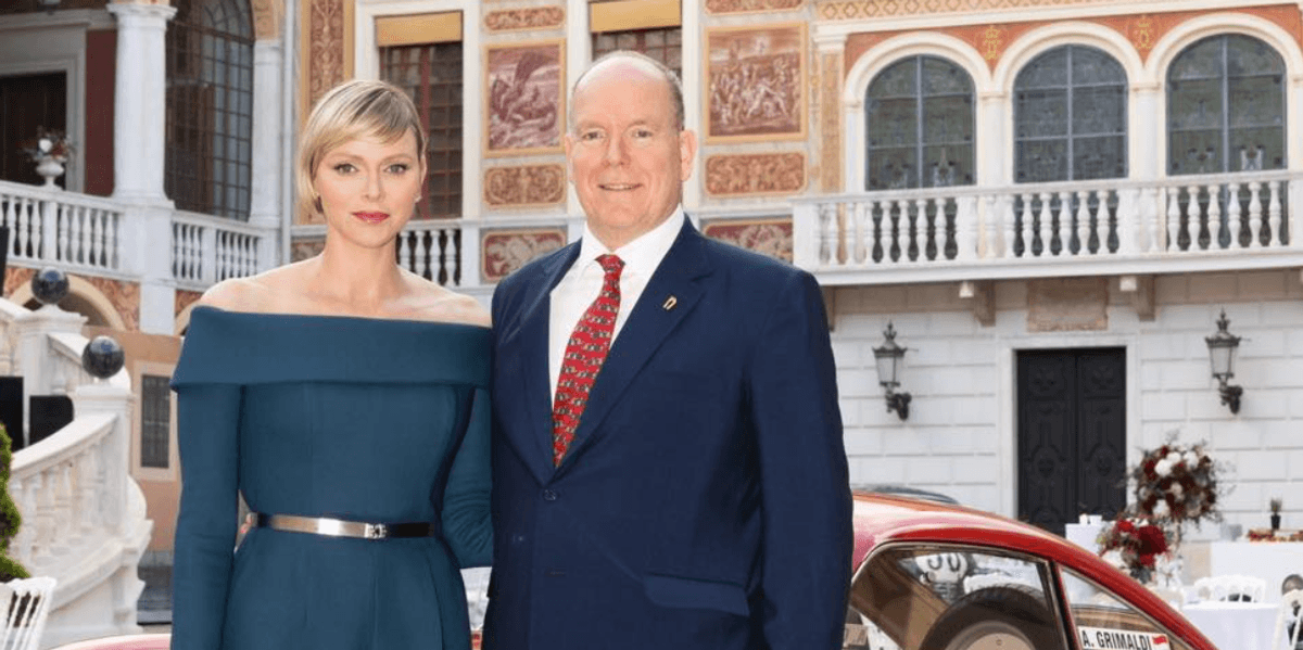 Princess Charlene stuns in a shoulder-bearing jumpsuit for Monaco Grand Prix reception