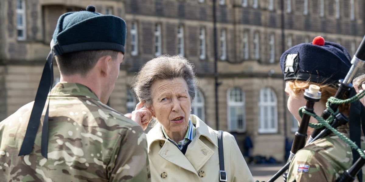 Princess Anne attends rehearsal for Royal Edinburgh Military Tattoo in Edinburgh