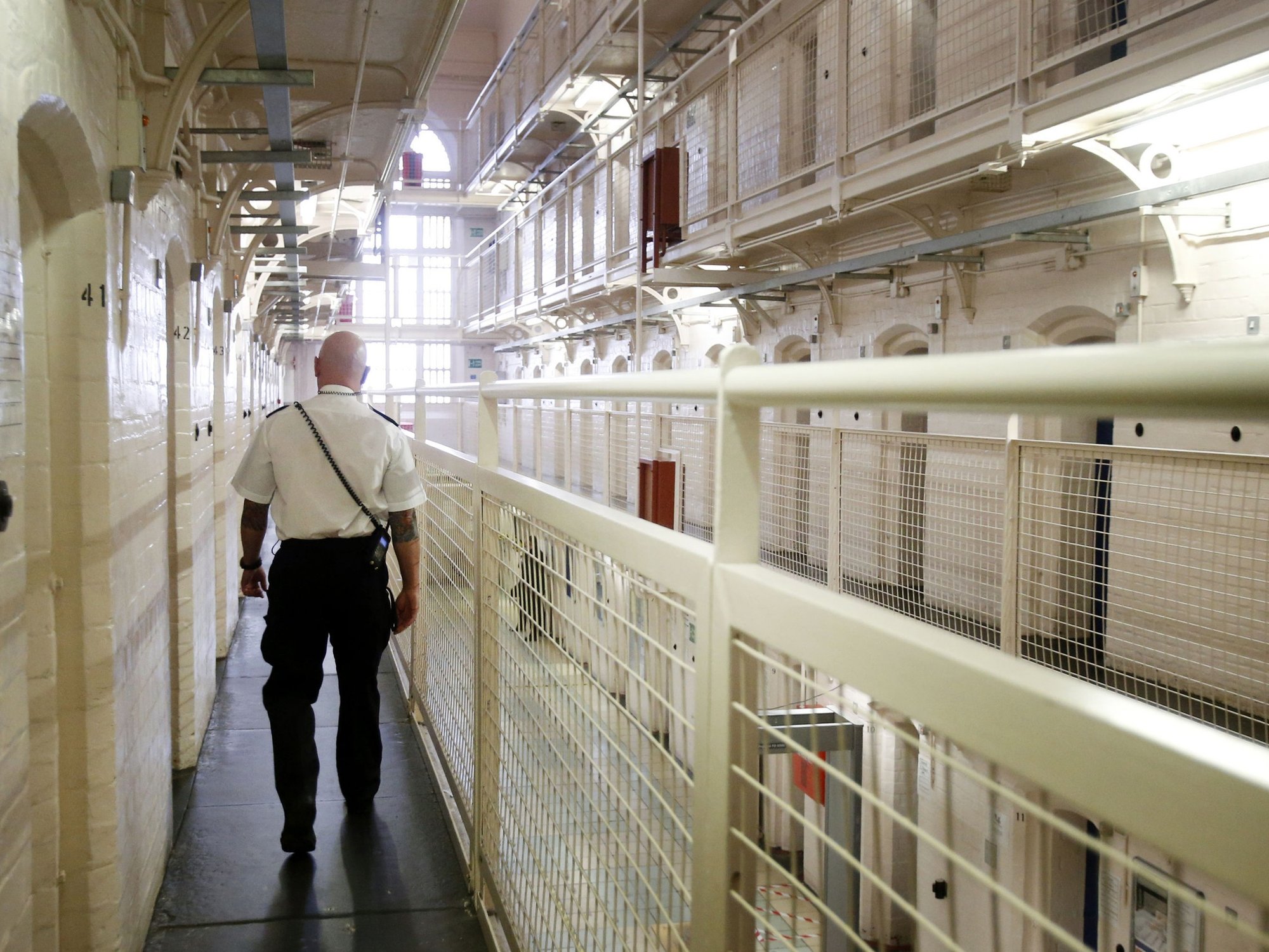 Prison guard in a prison