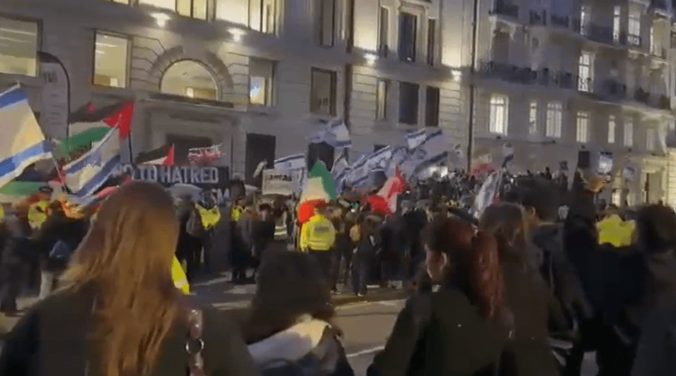 Pro-Palestine protesters in London