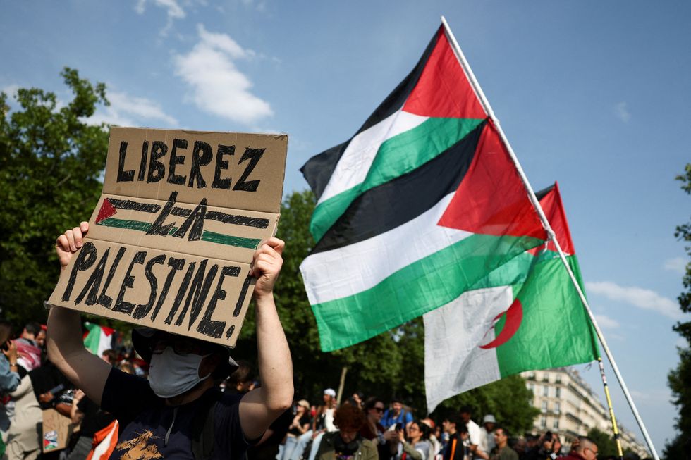 Pro-Palestine protesters in Paris