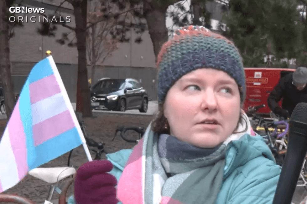 Pro-trans protester