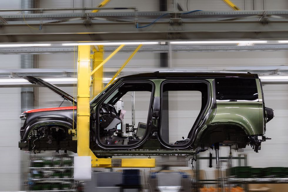 Production of the Land Rover Defender