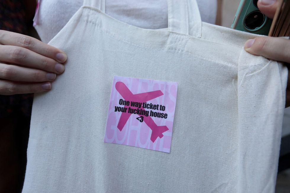 Protest sticker