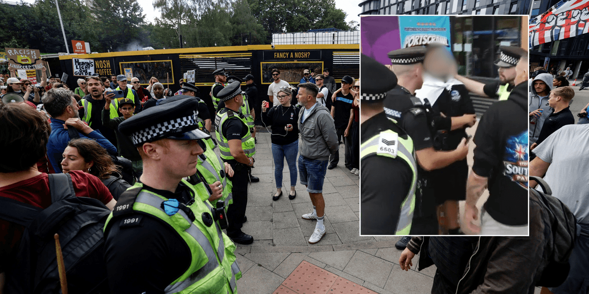 Police detain anti-migrant protesters in Portsmouth as unrest in city grows