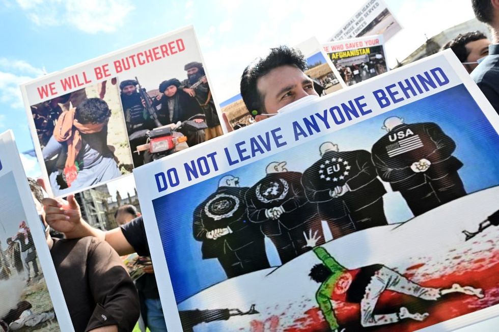 Protests were held outside Parliament in 2021