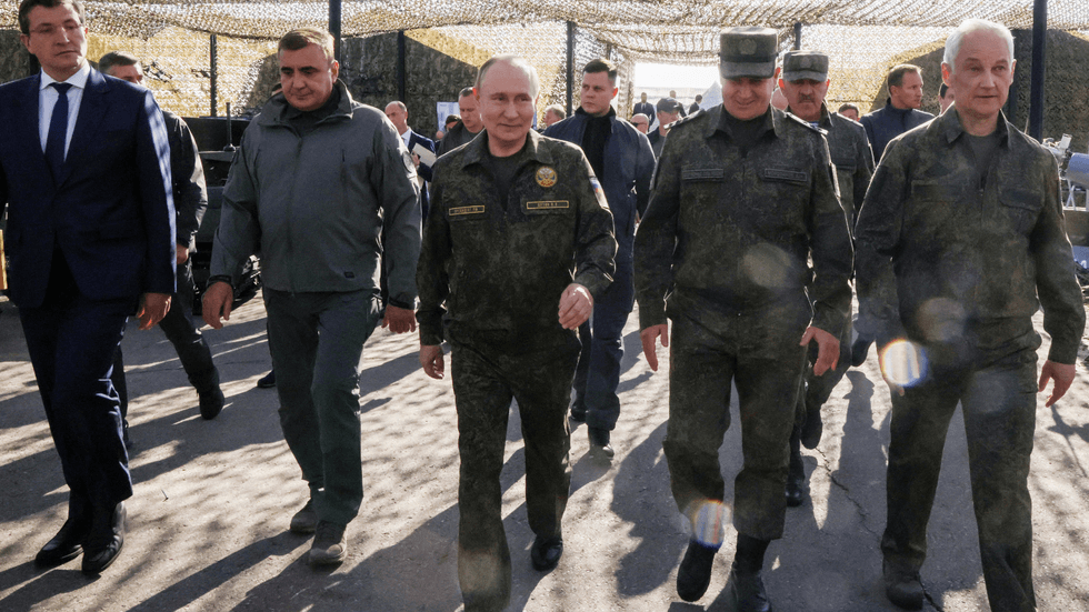 Putin with his generals