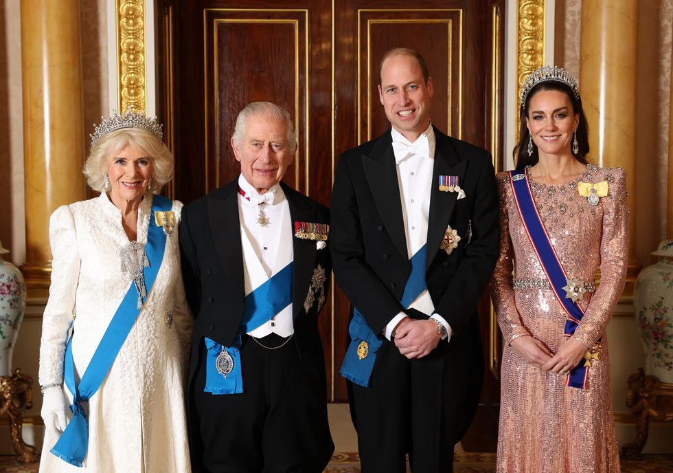 Queen Camilla, King Charles, Prince William, Princess Kate