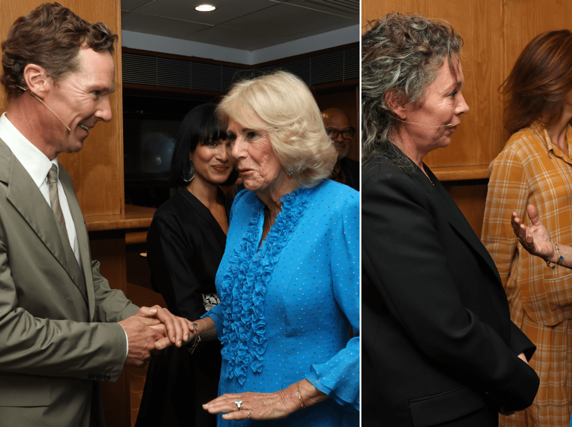 Olivia Colman and Benedict Cumberbatch comfort 'terrified' Queen Camilla after stage appearance