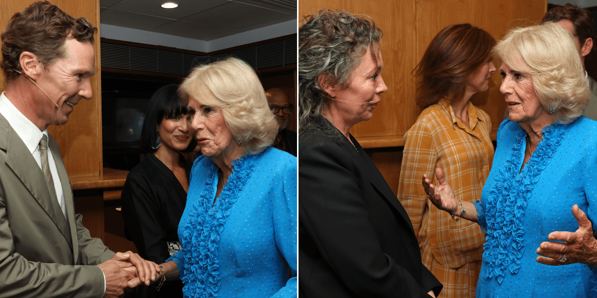 Olivia Colman and Benedict Cumberbatch comfort 'terrified' Queen Camilla after stage appearance