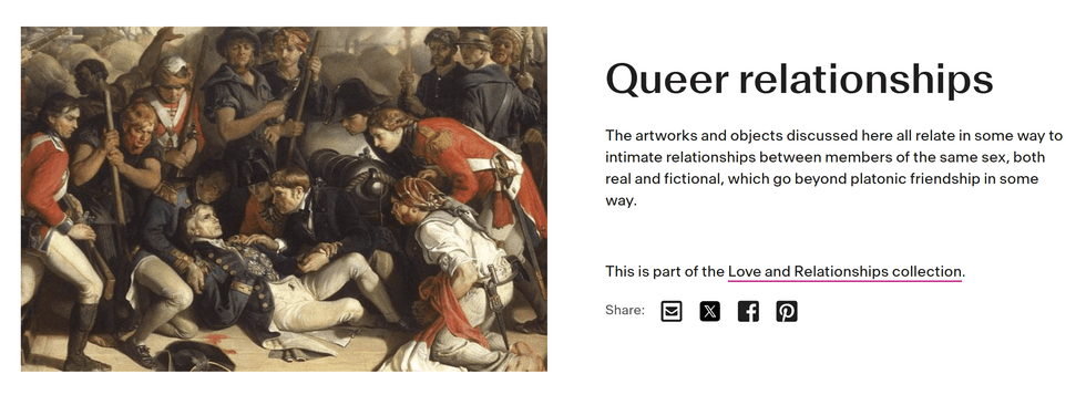 'Queer relationships' section at Liverpool's Walker Art Gallery