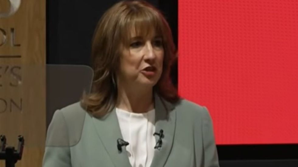Rachel Reeves giving speech