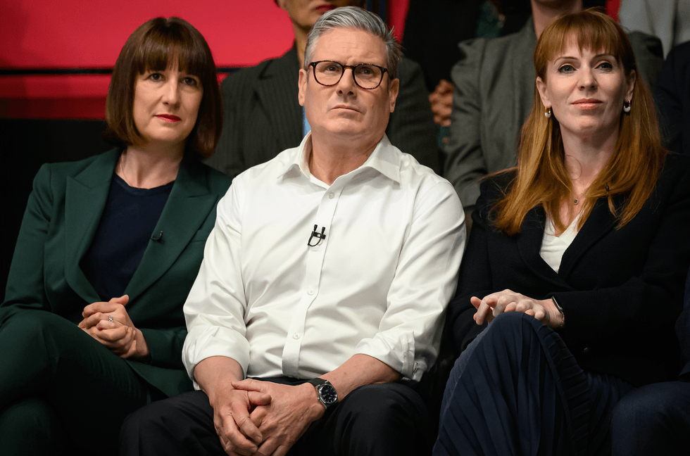 Rachel Reeves (left), Keir Starmer (middle), Angela Rayner (right)