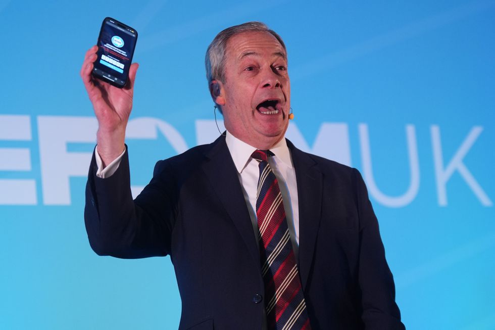 Reform UK leader Nigel Farage