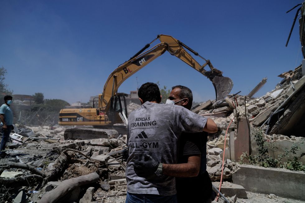 Rescuers in Lebanon