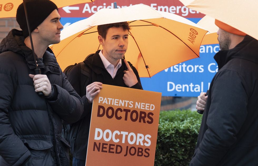 Resident doctors striking