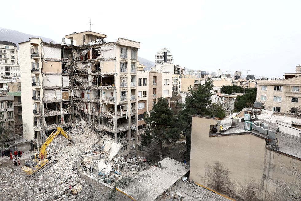 Residential buildings in Tehran have been damaged