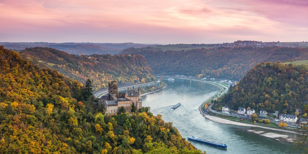 Rhine River and mountains