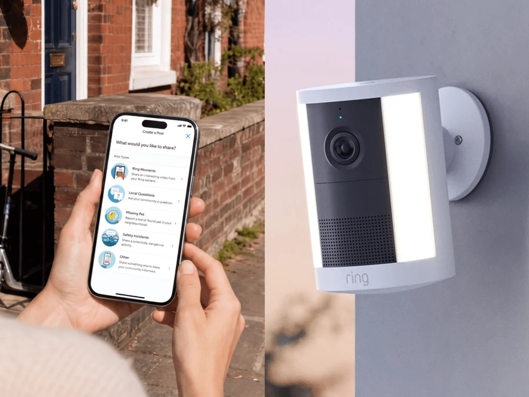 Ring app and security camera