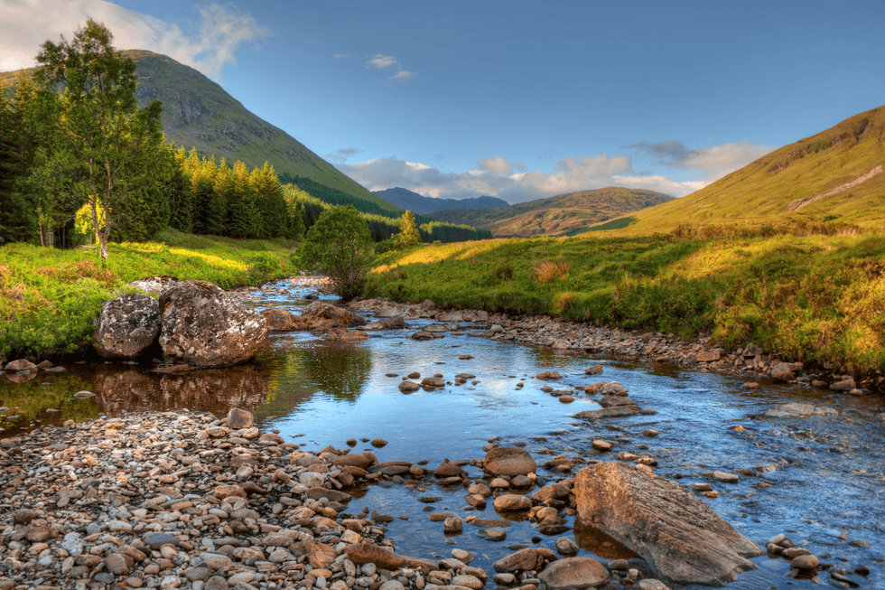 River Etive, Glen Etive, near Glencoe, Scottish Highlands, Scotland