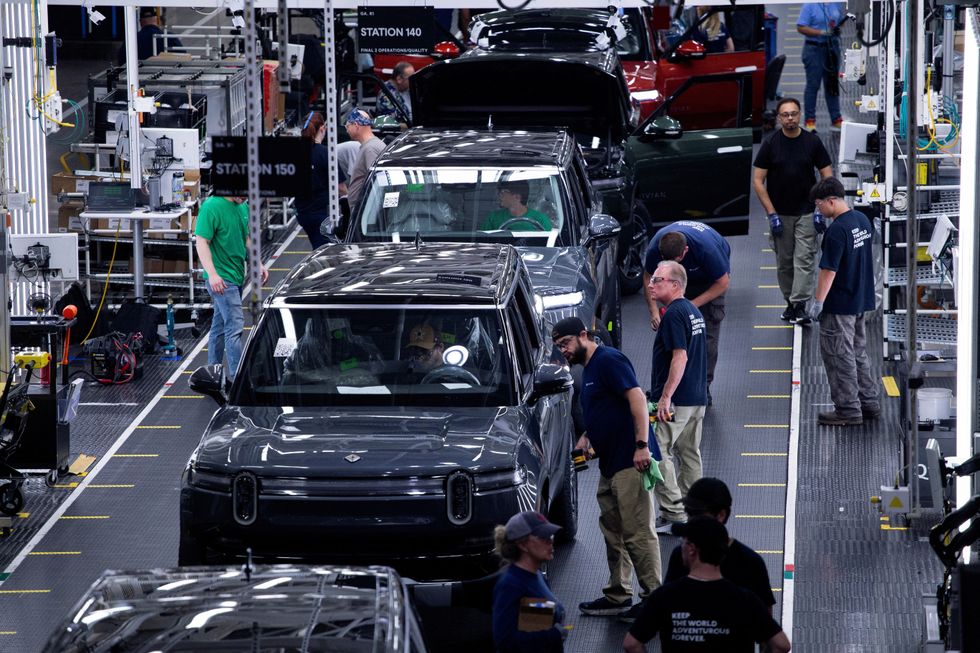 Rivian production facility in Normal, Illinois