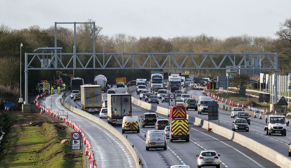 Roadworks on the motorway