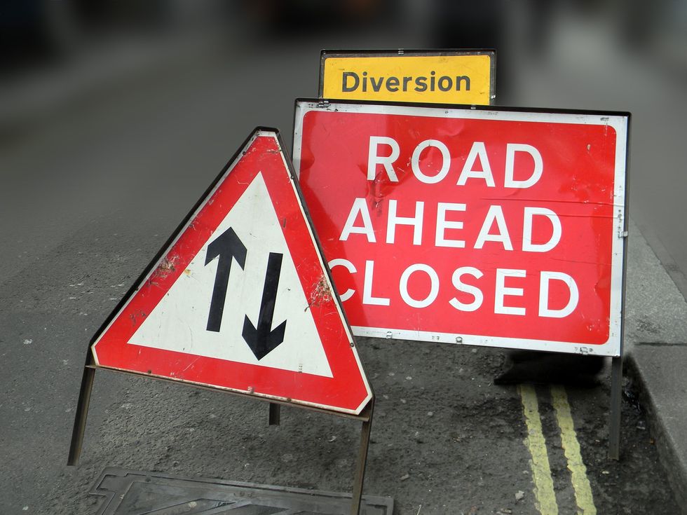 Roadworks sign