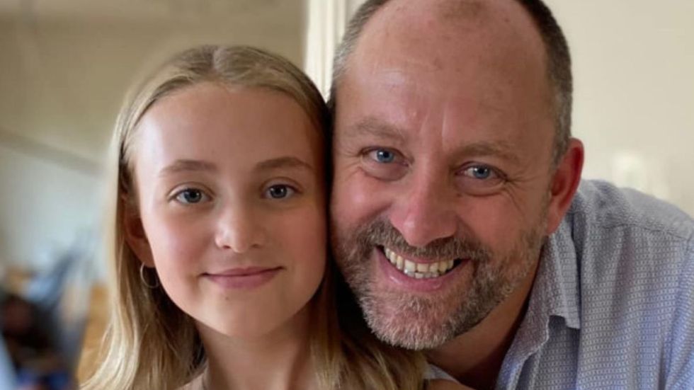 Rob Mason with his daughter Kezia