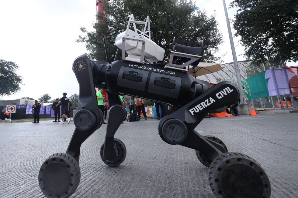 Robot security dog belonging to Mexican police