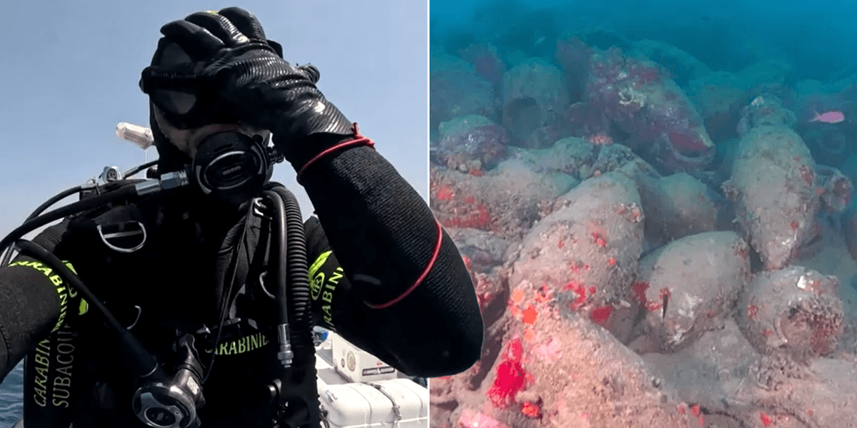 Specialist 'Art Squad' police divers despatched to bottom of the sea after 'heart-stopping' Roman marvel reemerges