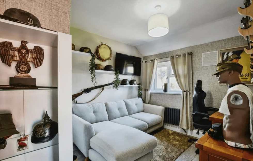 room in the home full of Nazi memorabilia