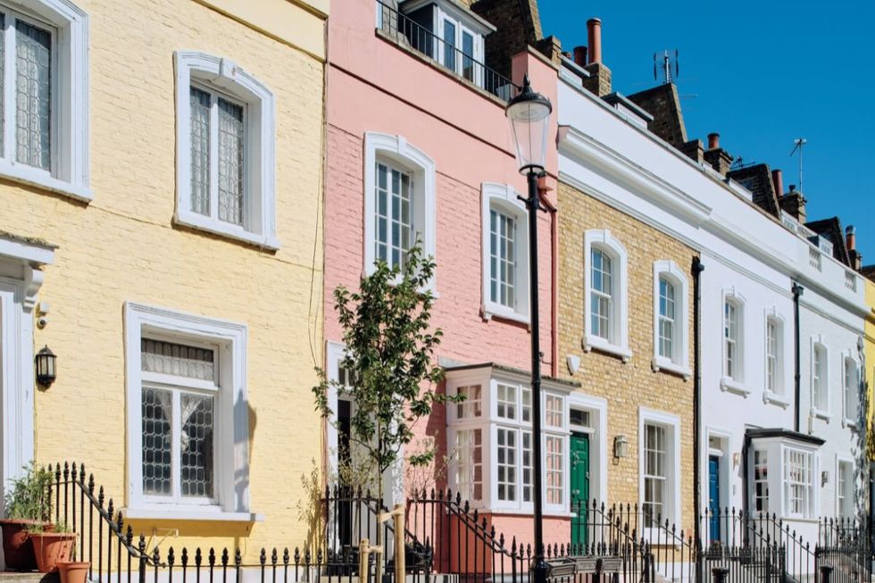 ROW OF BRITISH HOUSES